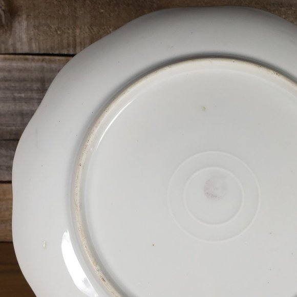 Vintage Wheelock China Plate Austria Decorative Roses Gold Trim Distressed - Picture 8 of 14